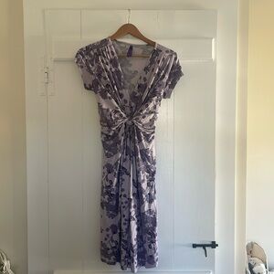 Seraphine Purple Floral Maternity Dress